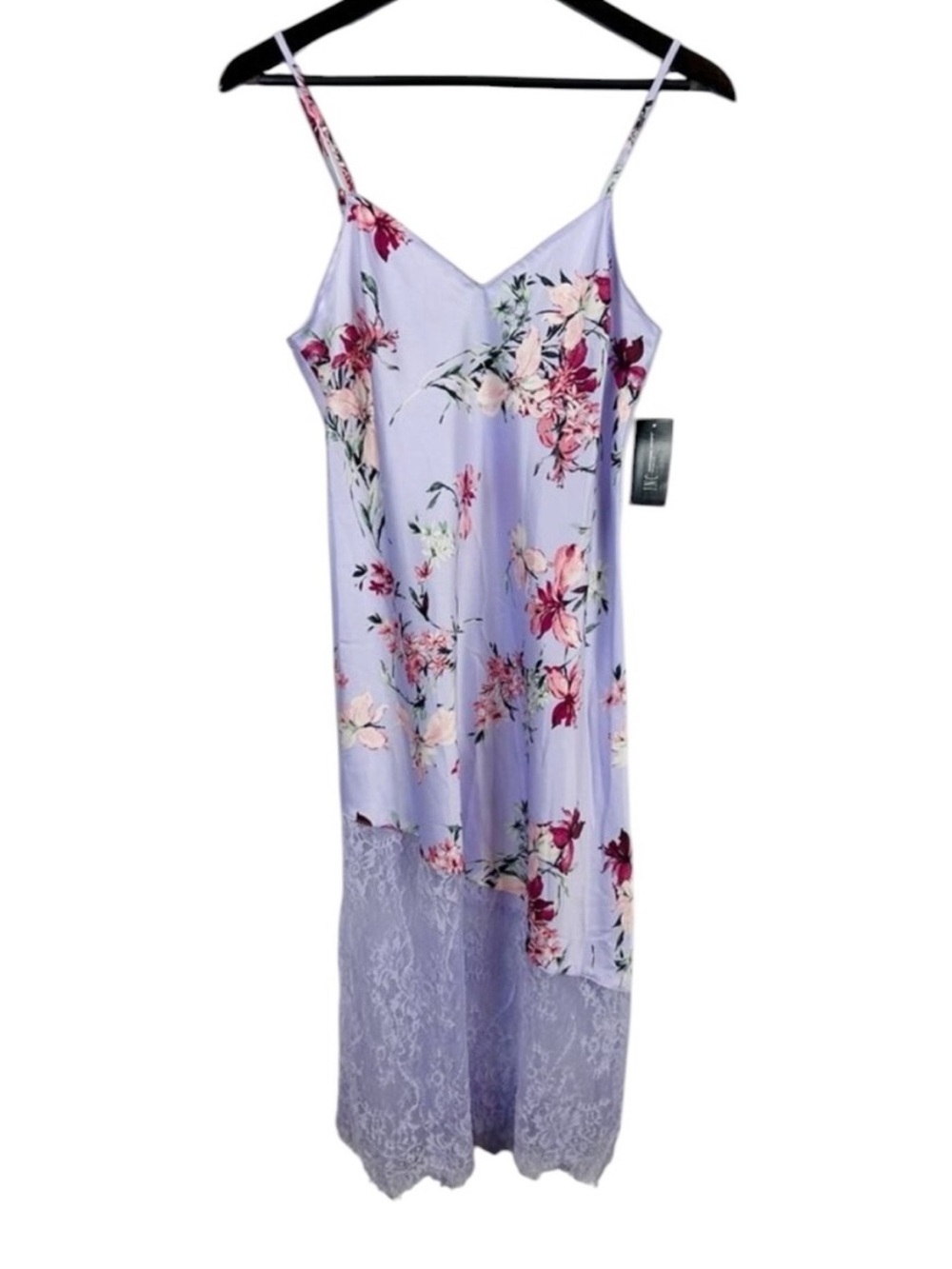INC International Concepts Floral Lace Trim Nightgown Size X-Small
